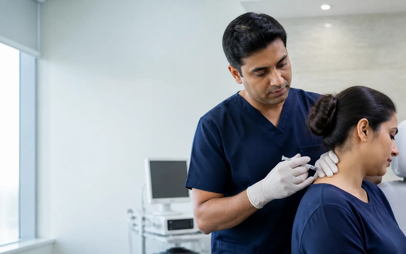 Therapeutic Botox treatment for chronic migraine and muscle spasm