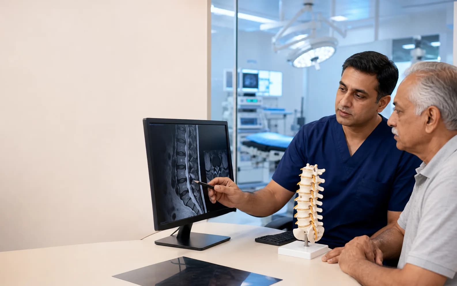 Endoscopic Decompression assessment and endoscopic spine procedure
