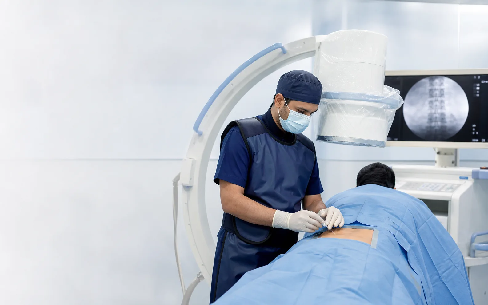 Fluoroscopy-guided ozone discectomy for a contained herniated disc